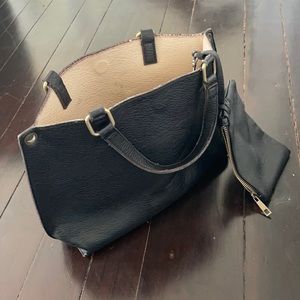 Free people vegan leather handbag black